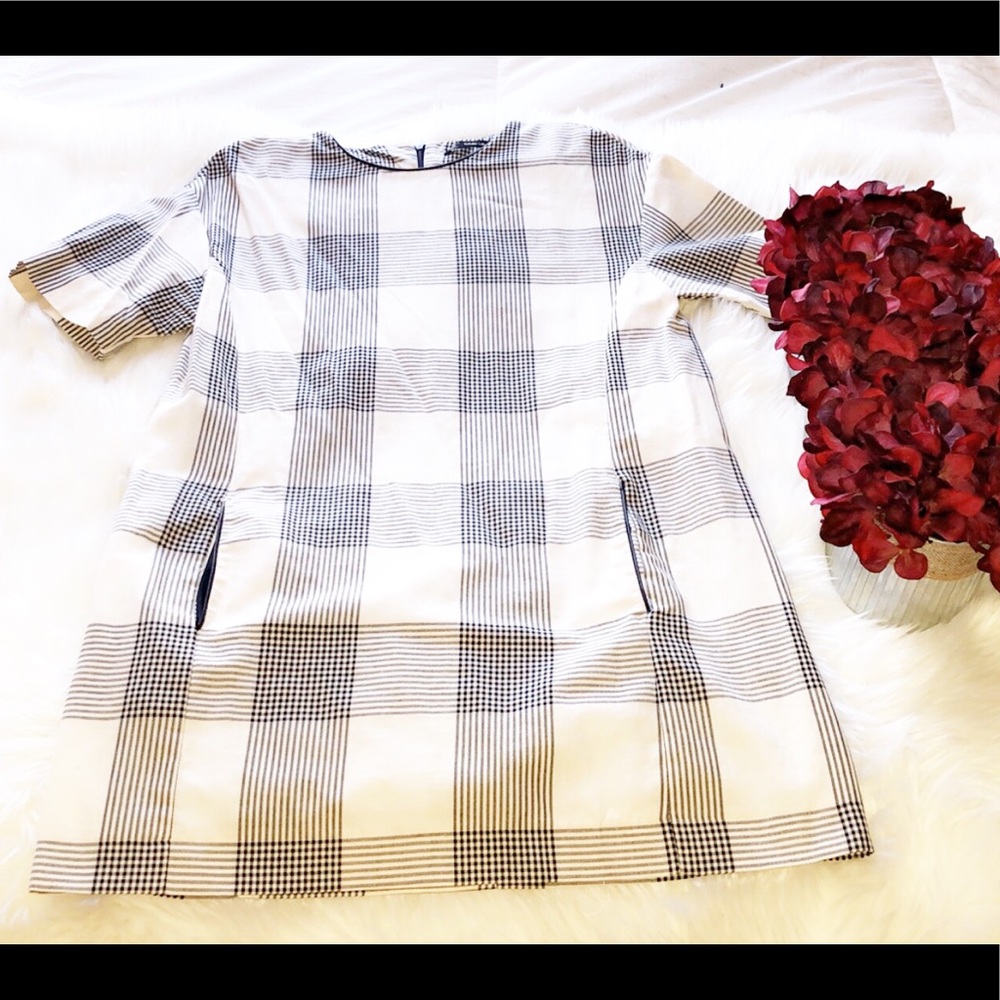 ZARA Trafaluc Collection Window Pane Plaid Dress